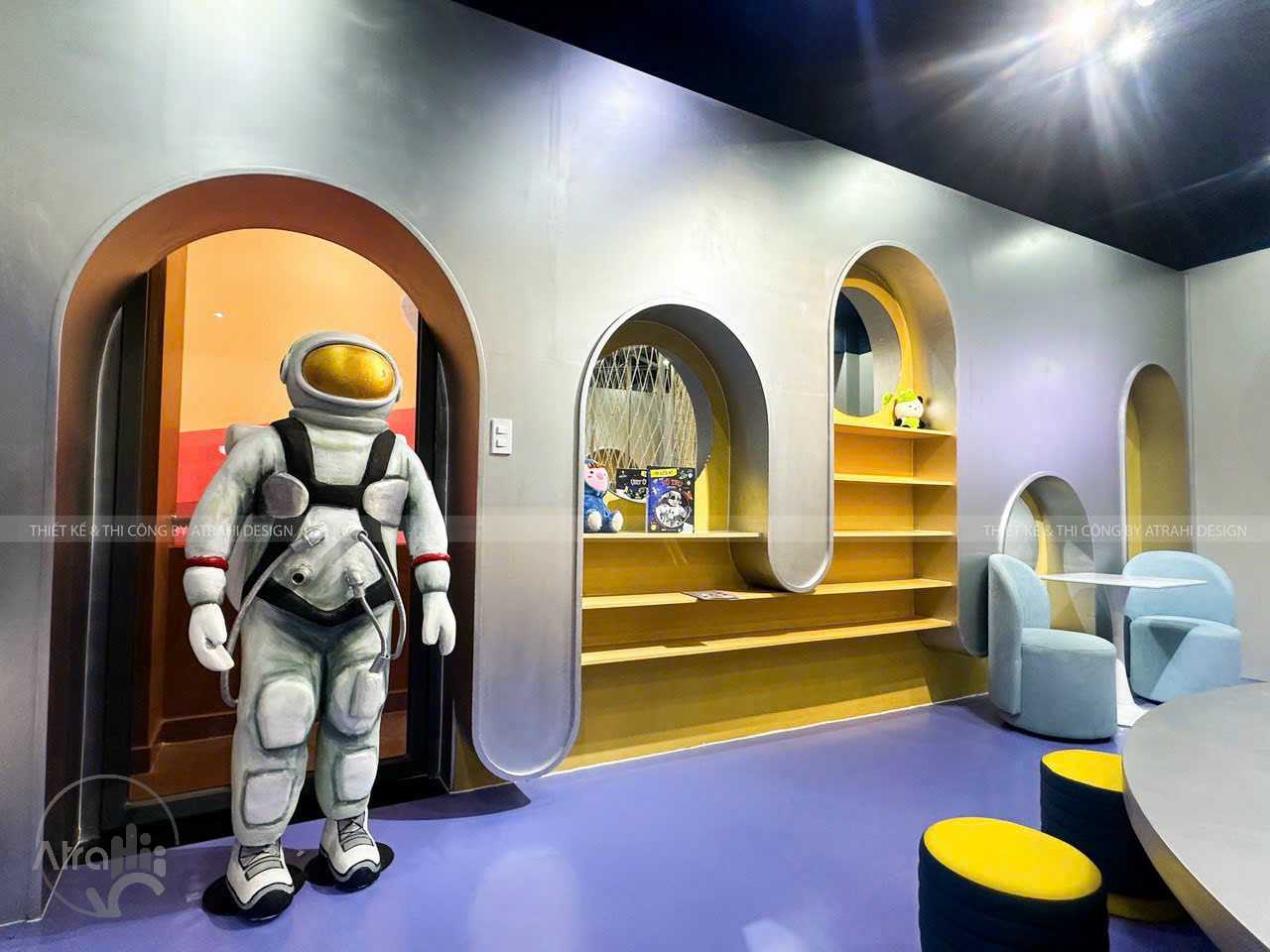 AstroLand Premium Kids Cafe – Thiết kế khu vui chơi thiếu nhi chủ đề vũ trụ