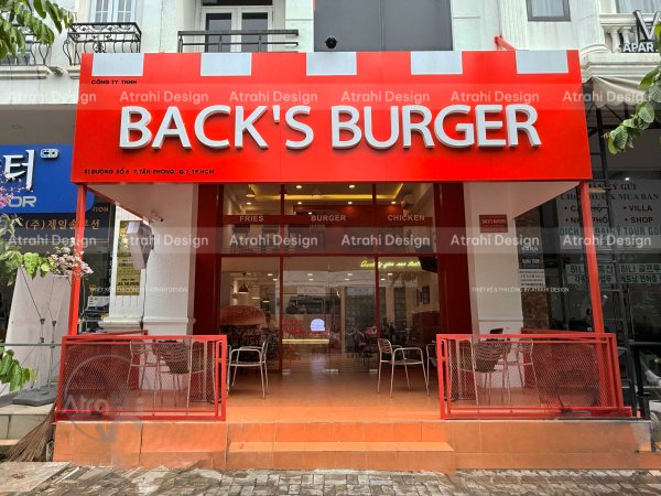 Thiết kế nhà hàng burger Back’s Burger – Không gian Âu Mỹ hiện đại giữa lòng Quận 7 7