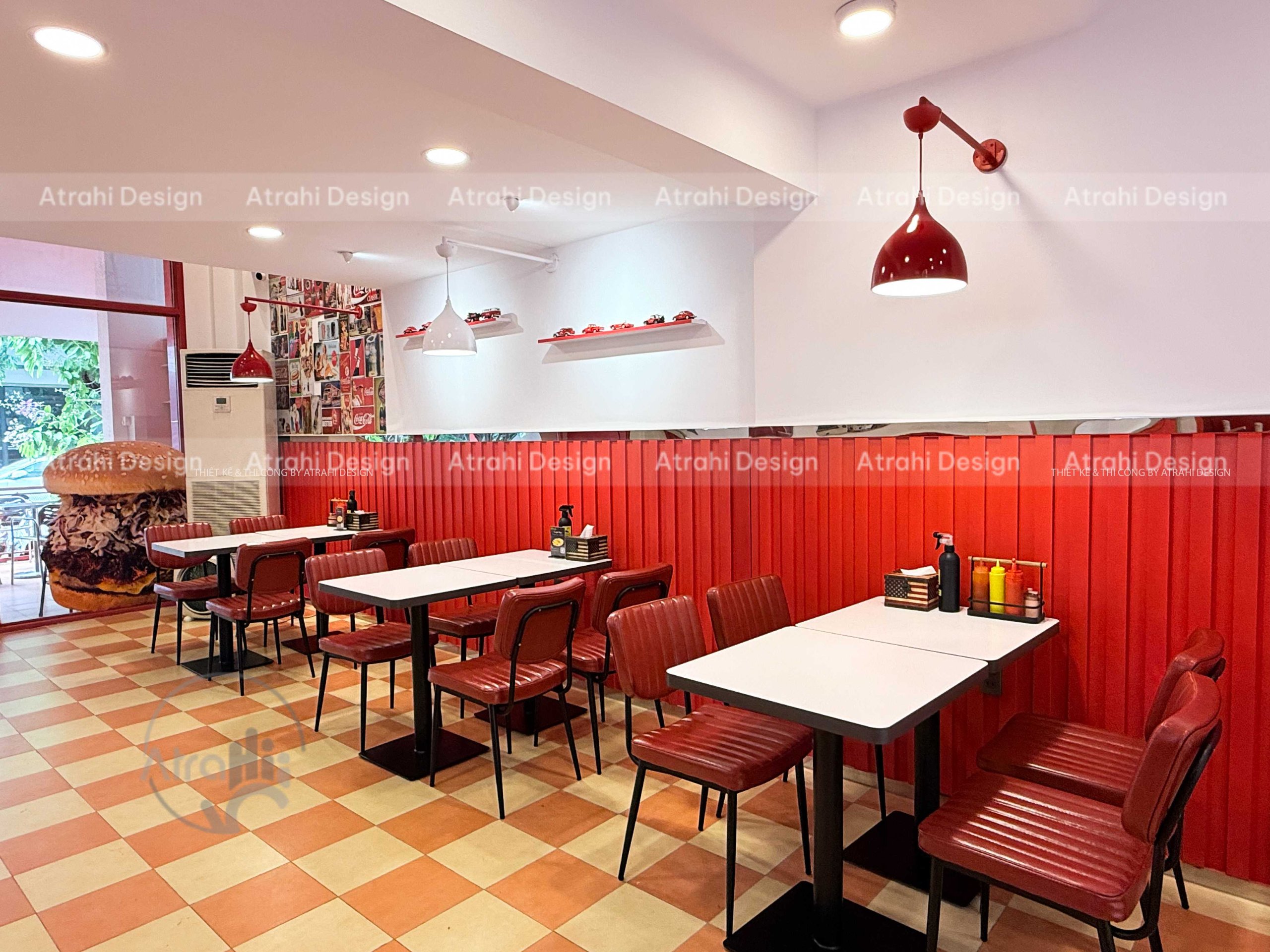 Thiết kế nhà hàng burger Back’s Burger – Không gian Âu Mỹ hiện đại giữa lòng Quận 7