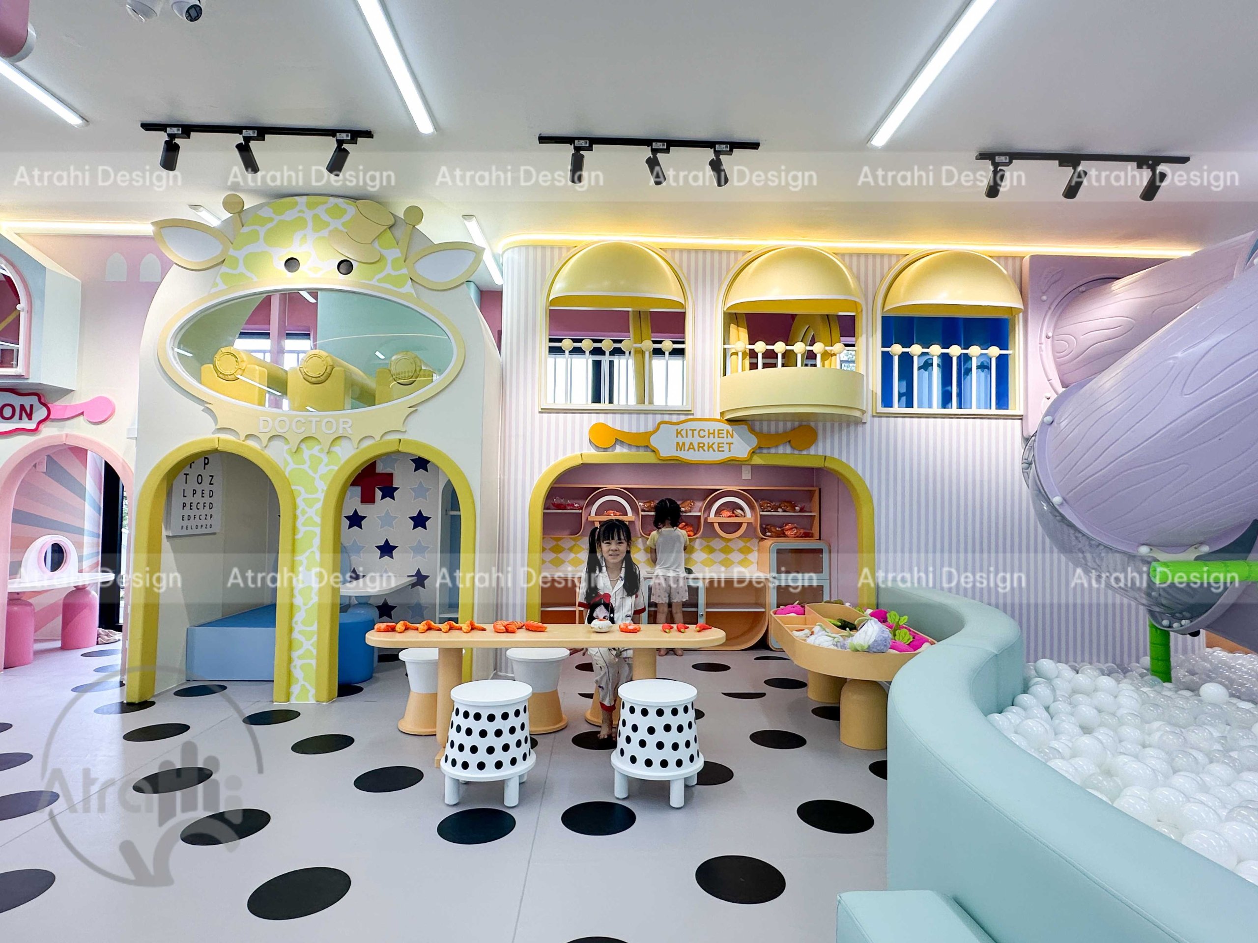 Thiết kế khu vui chơi chủ đề rạp xiếc – Cam Be Bé Kidsplay Cafe