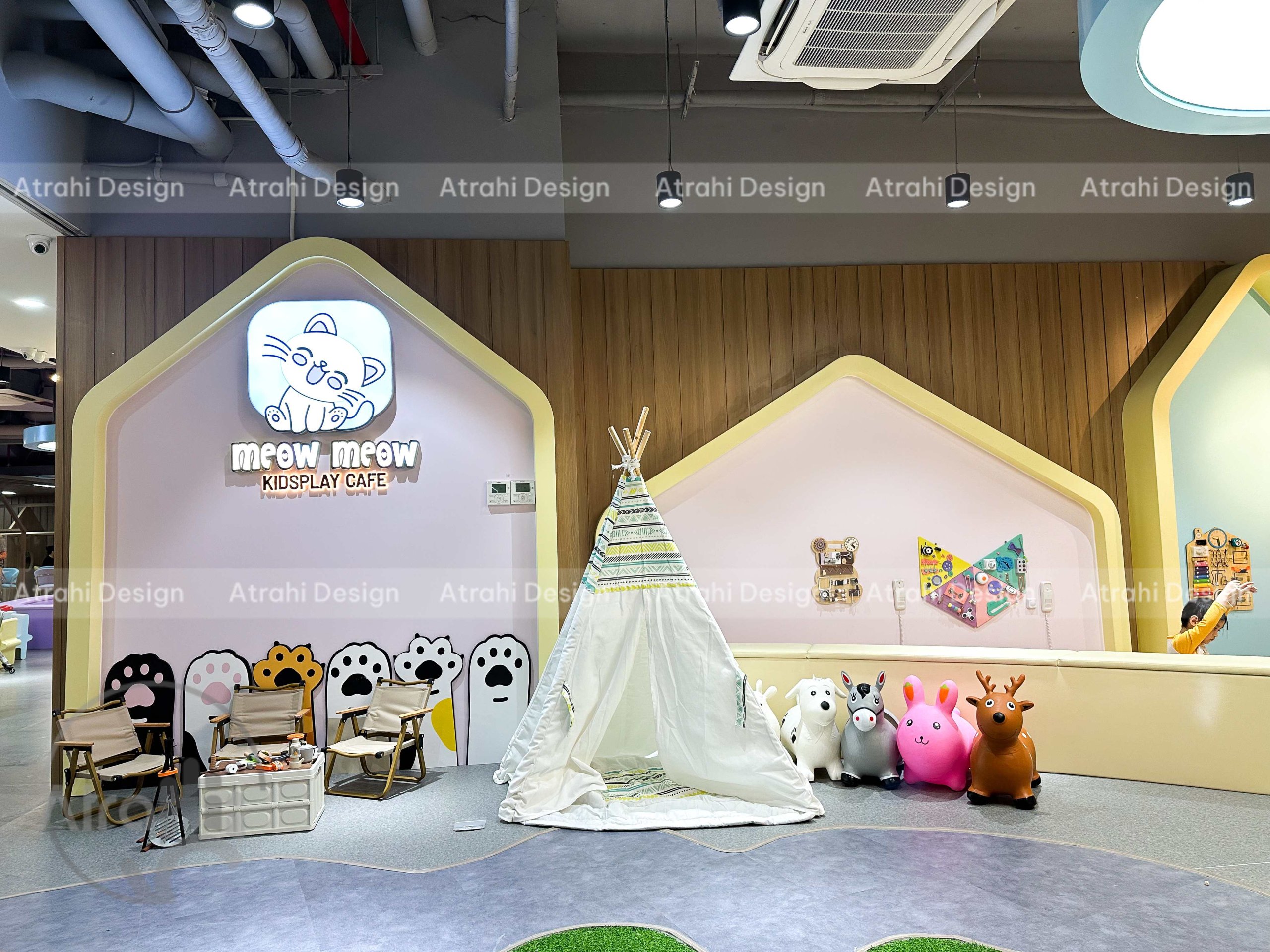 Thiết kế khu vui chơi trẻ em chủ đề mèo – Meow Meow Kids Cafe Quận 4