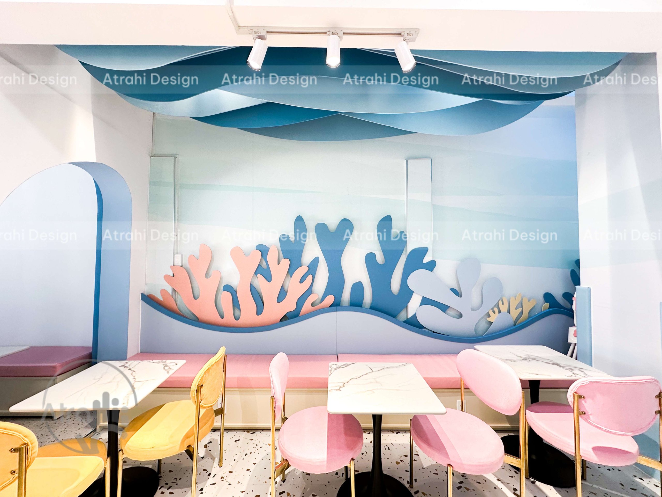 Thiết kế kids cafe trọn gói TiGold Kids Cafe – Không gian đại dương sáng tạo tại Gò Vấp