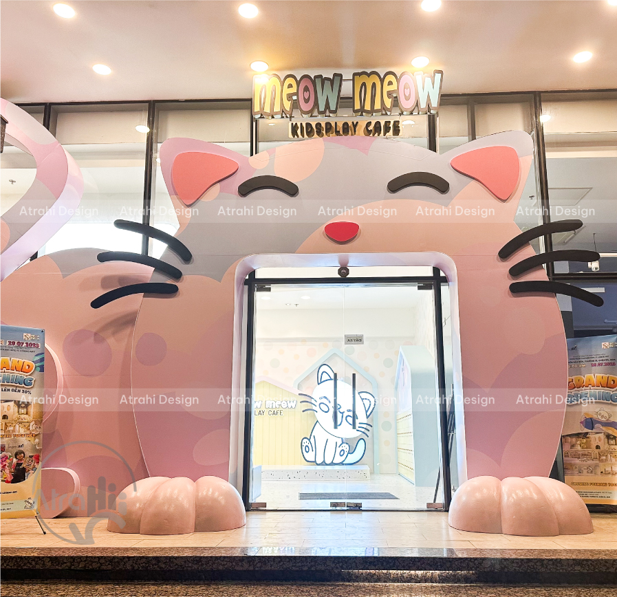 Thiết kế khu vui chơi trẻ em chủ đề mèo – Meow Meow Kids Cafe Quận 4