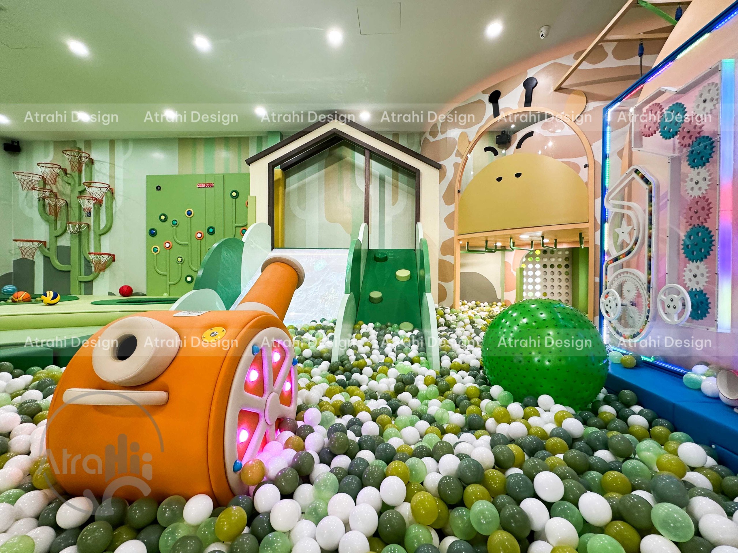 Thiết Kế Thi Công Khu vui chơi Happy Forest kidsplay cafe | Mô Hình Khu vui chơi kết hợp cafe