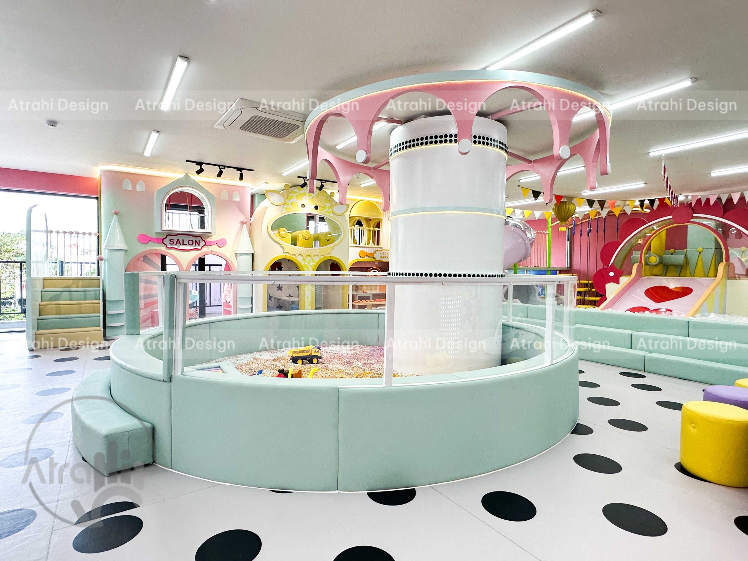 Thiết kế khu vui chơi chủ đề rạp xiếc – Cam Be Bé Kidsplay Cafe