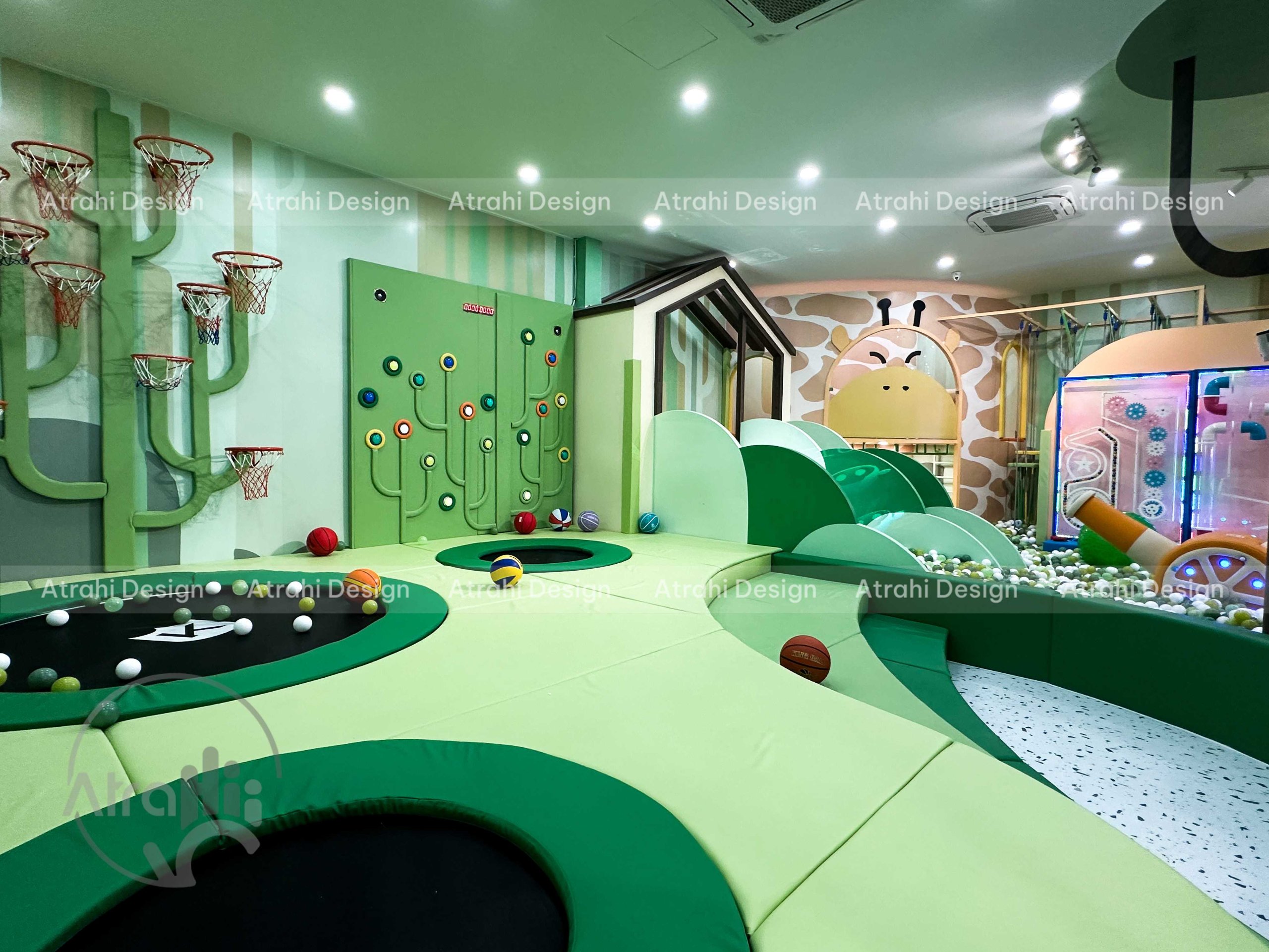 Thiết Kế Thi Công Khu vui chơi Happy Forest kidsplay cafe | Mô Hình Khu vui chơi kết hợp cafe