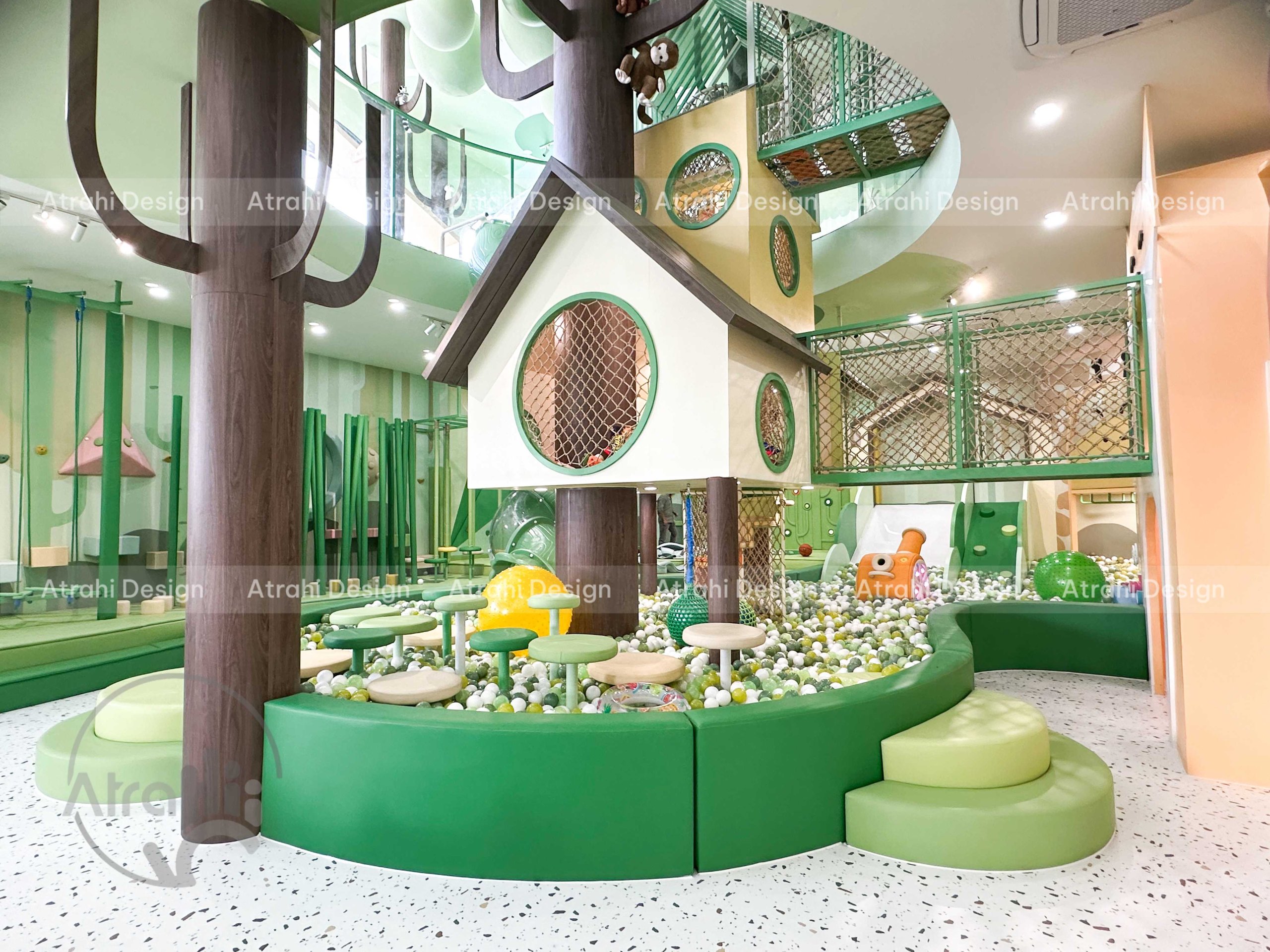 Thiết Kế Thi Công Khu vui chơi Happy Forest kidsplay cafe | Mô Hình Khu vui chơi kết hợp cafe