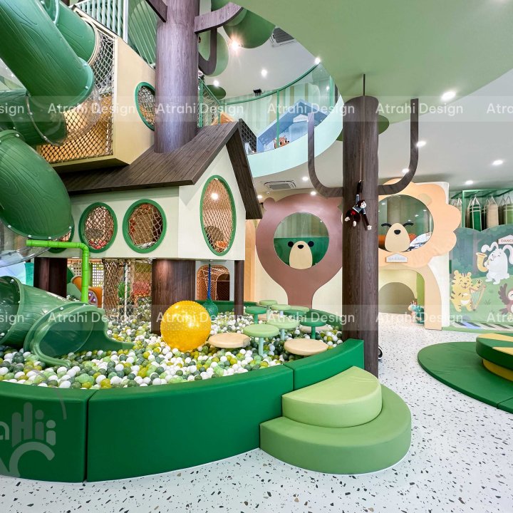 Thiết Kế Thi Công Khu vui chơi Happy Forest kidsplay cafe | Mô Hình Khu vui chơi kết hợp cafe 3