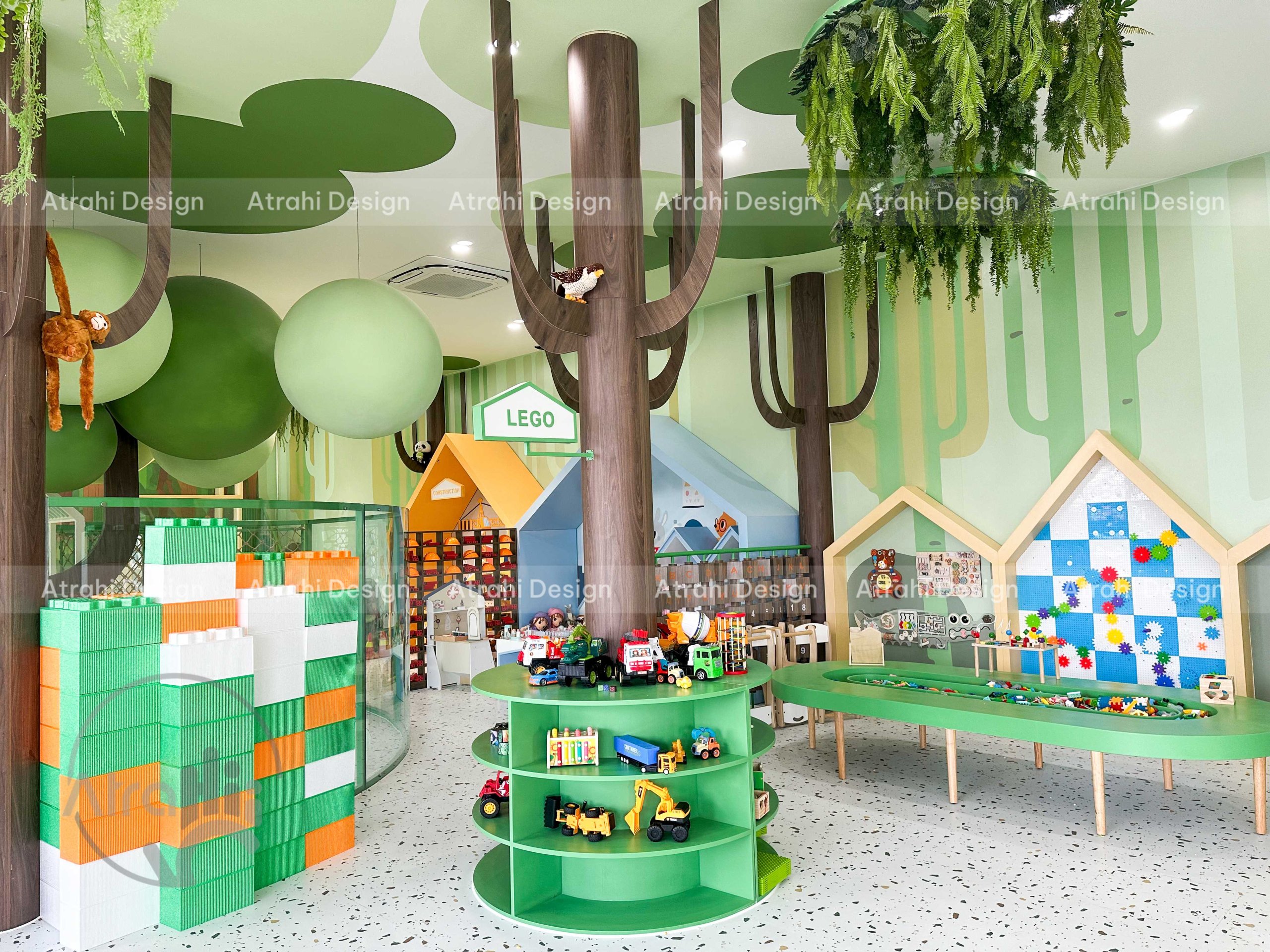 Thiết Kế Thi Công Khu vui chơi Happy Forest kidsplay cafe | Mô Hình Khu vui chơi kết hợp cafe
