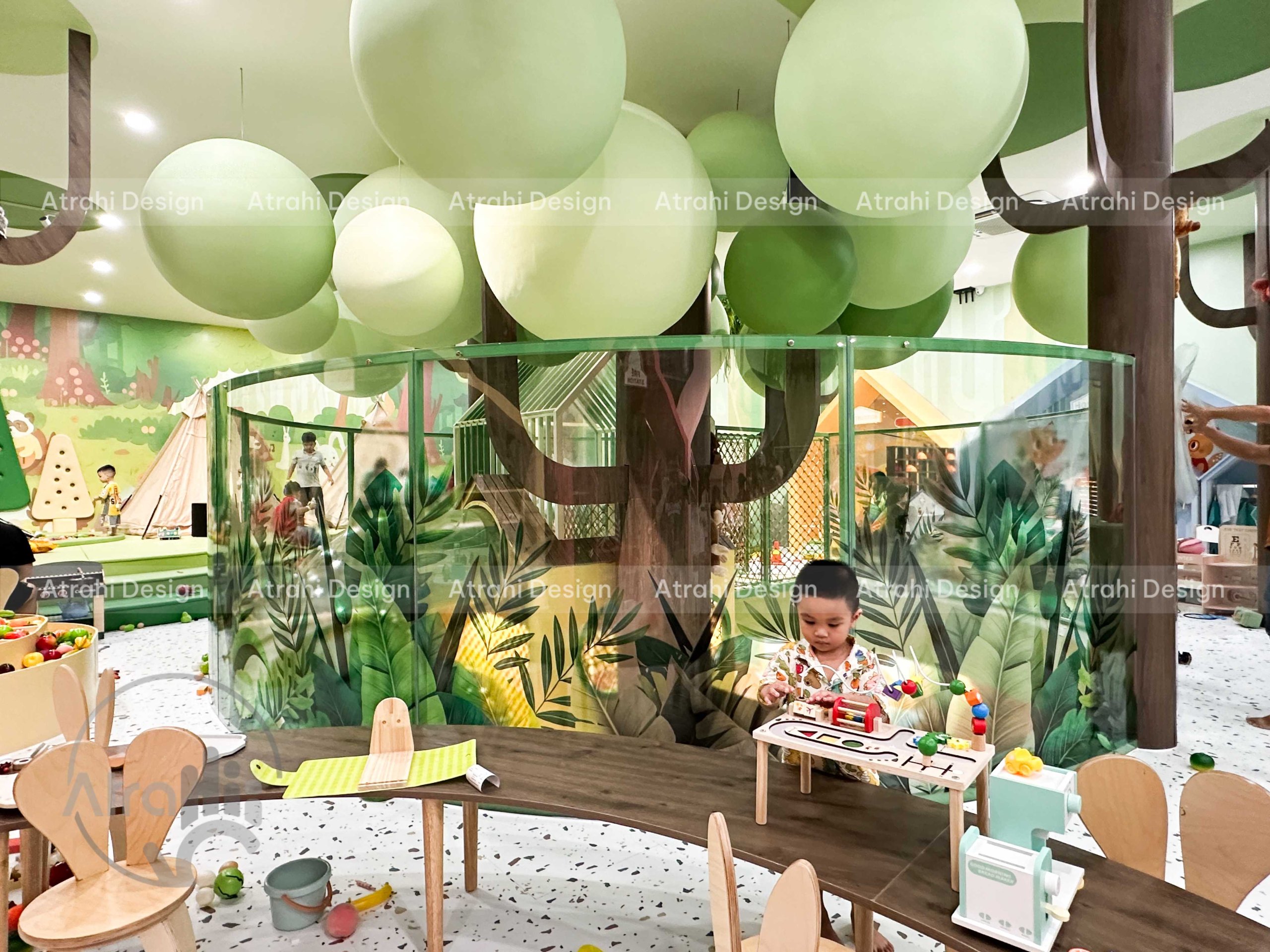 Thiết Kế Thi Công Khu vui chơi Happy Forest kidsplay cafe | Mô Hình Khu vui chơi kết hợp cafe