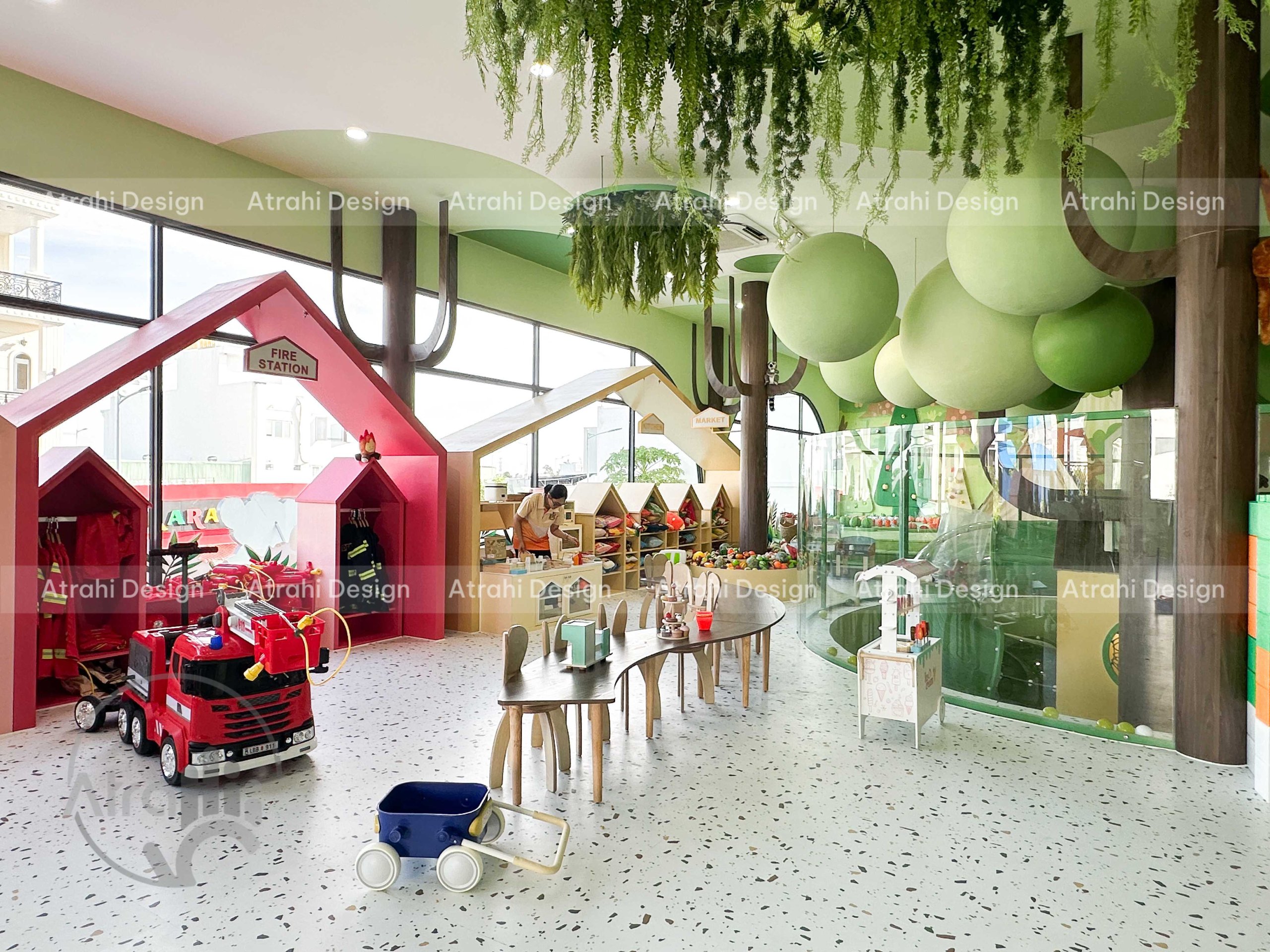 Thiết Kế Thi Công Khu vui chơi Happy Forest kidsplay cafe | Mô Hình Khu vui chơi kết hợp cafe