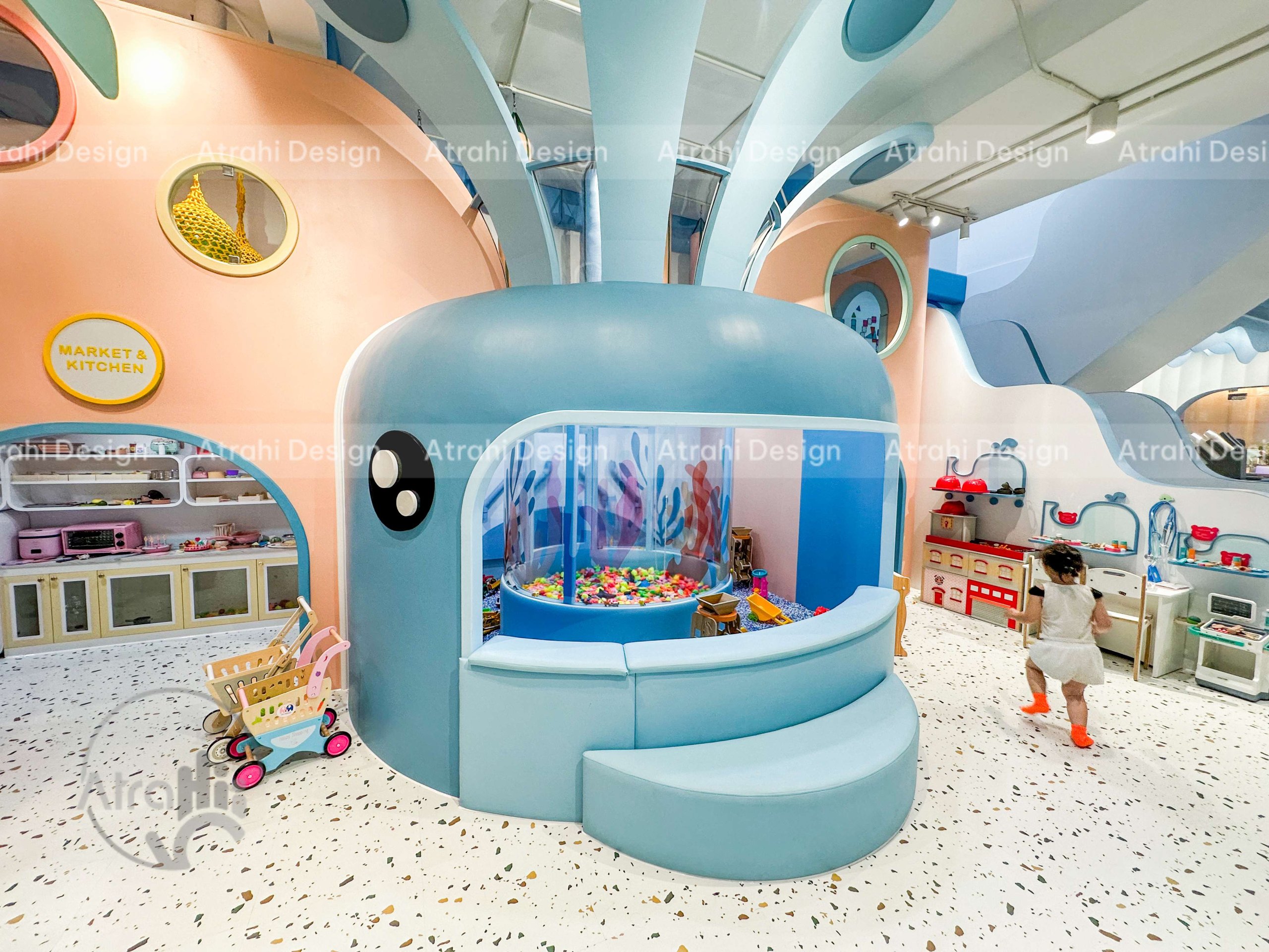 Thiết kế kids cafe trọn gói TiGold Kids Cafe – Không gian đại dương sáng tạo tại Gò Vấp