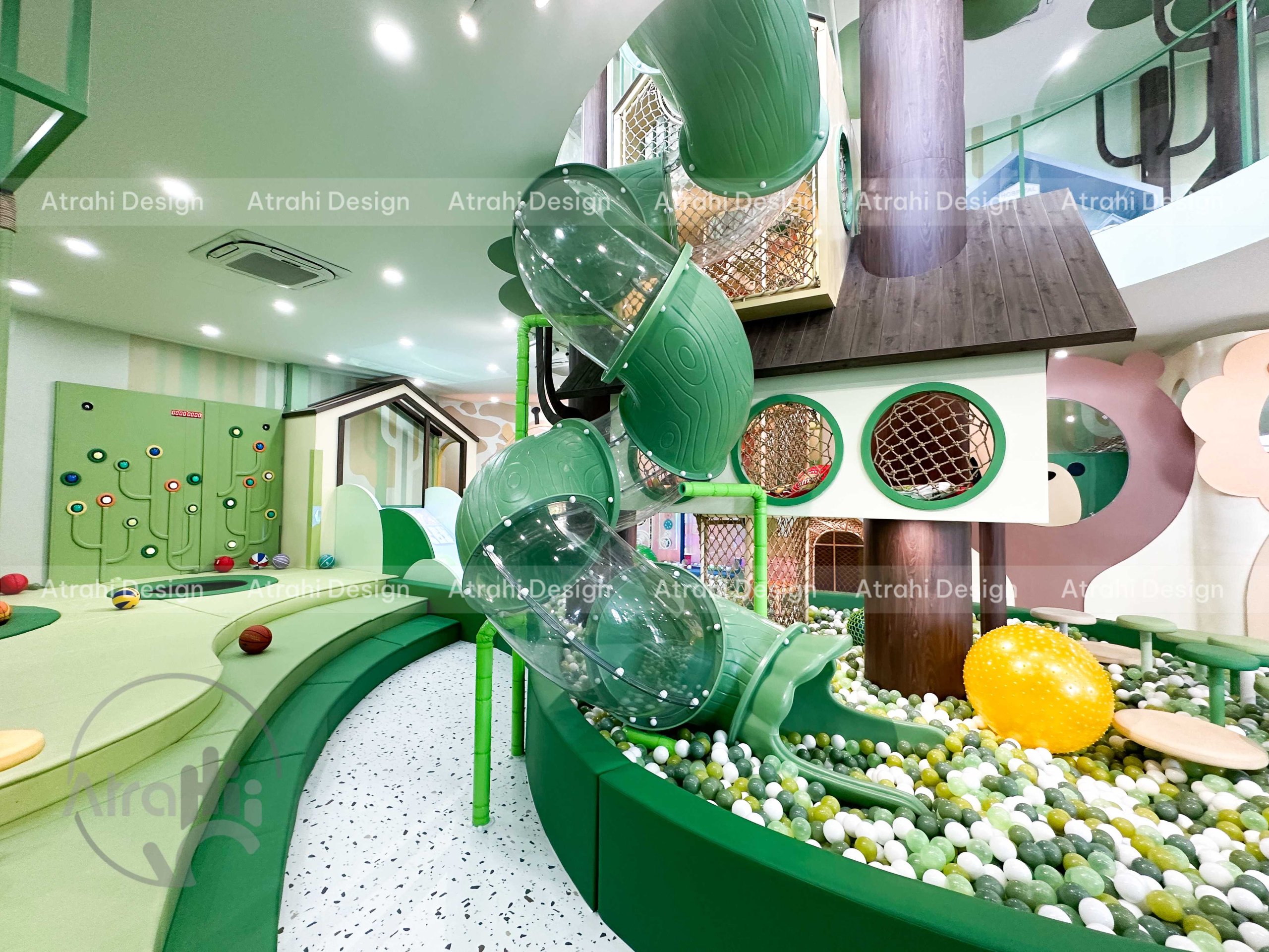 Thiết Kế Thi Công Khu vui chơi Happy Forest kidsplay cafe | Mô Hình Khu vui chơi kết hợp cafe