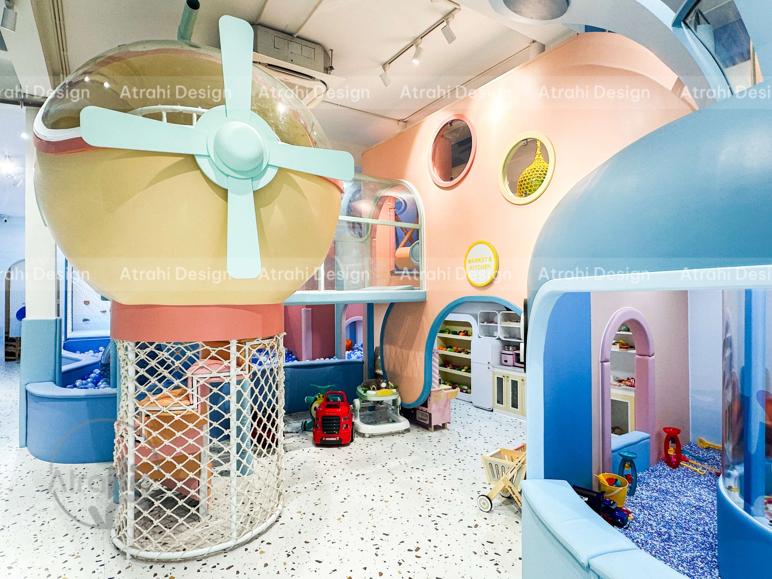 Thiết kế kids cafe trọn gói TiGold Kids Cafe – Không gian đại dương sáng tạo tại Gò Vấp