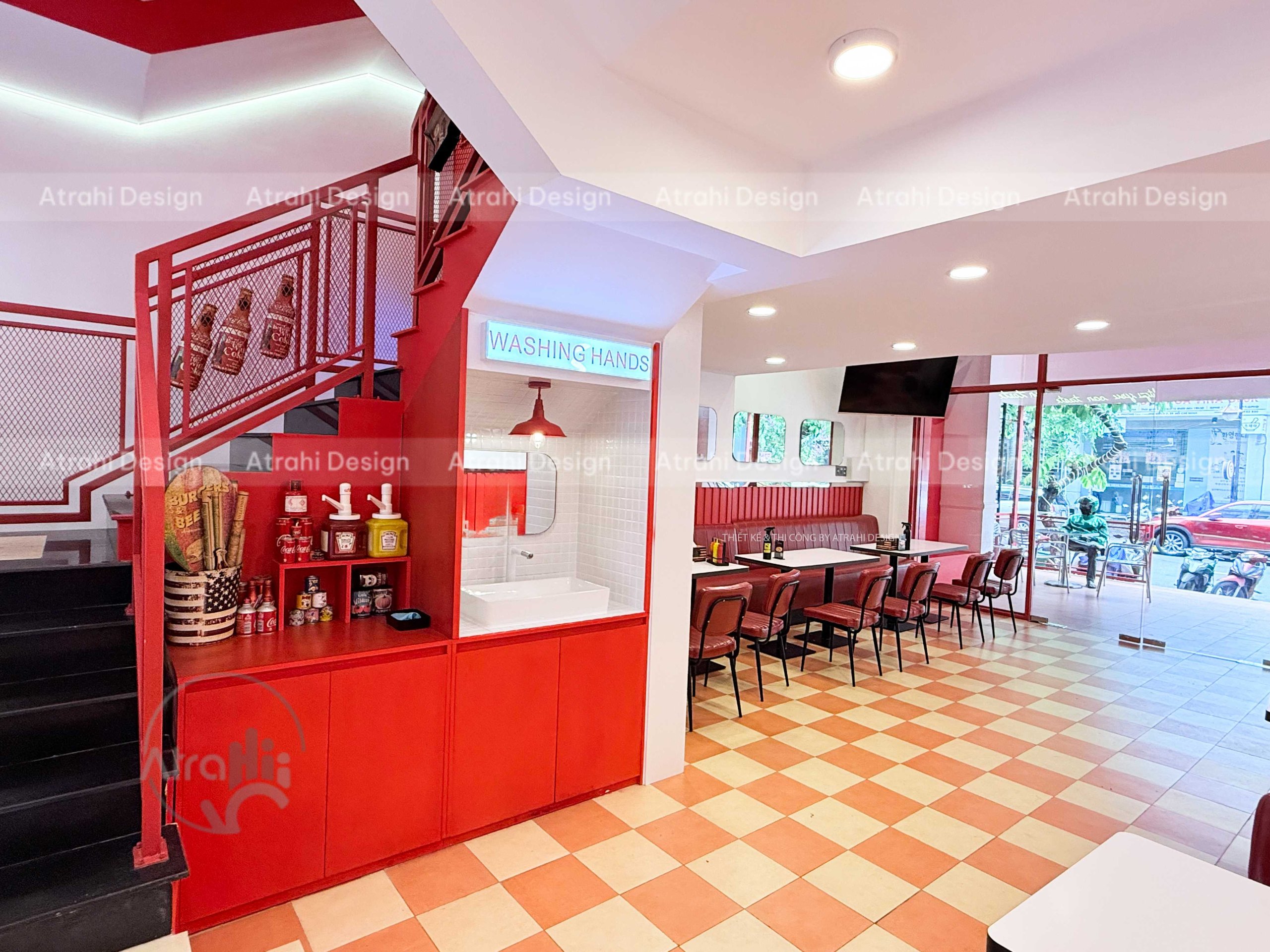 Thiết kế nhà hàng burger Back’s Burger – Không gian Âu Mỹ hiện đại giữa lòng Quận 7