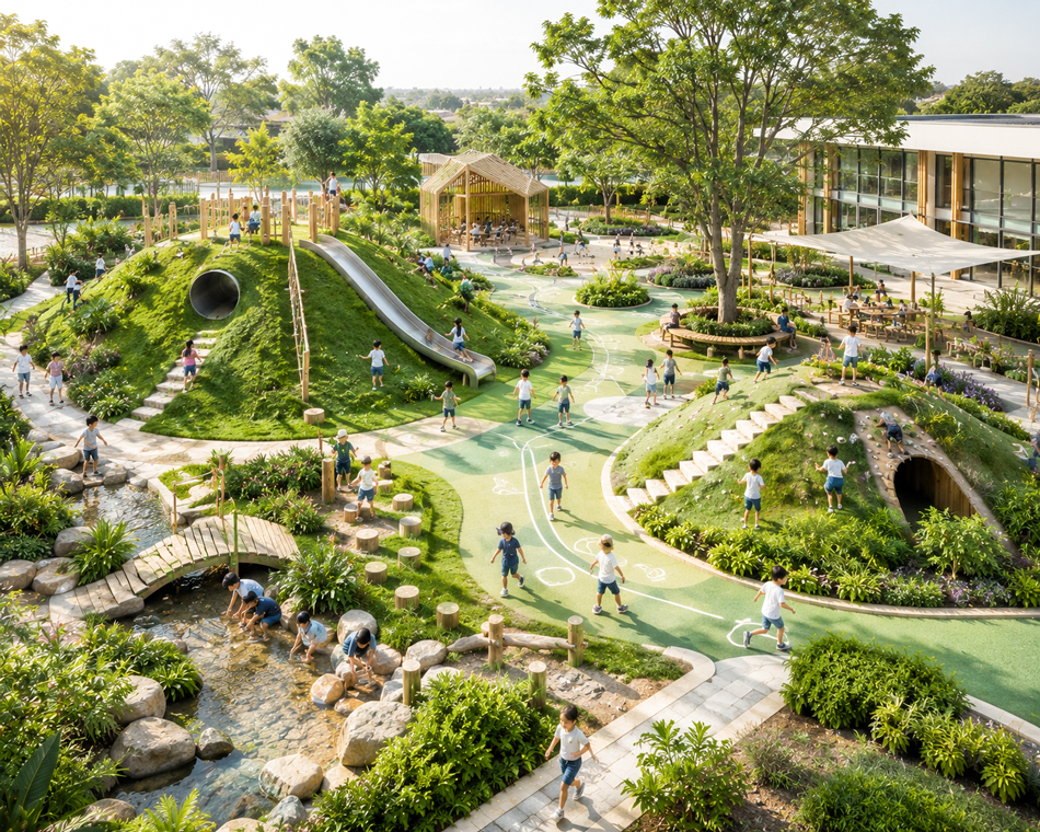 Thiết kế khu vui chơi trẻ em ngoài trời – Atrahi Design